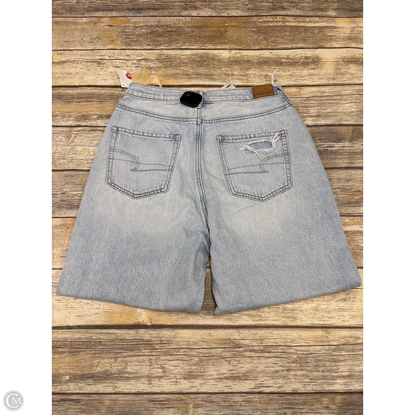 Jeans Straight By American Eagle In Blue Denim, Size: 12