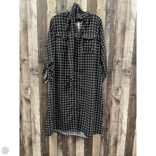 Dress Casual Midi By Ny Collection In Black & White, Size: 1x