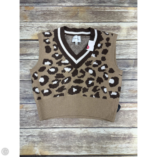 Vest Sweater By Pink Rose In Animal Print, Size: L