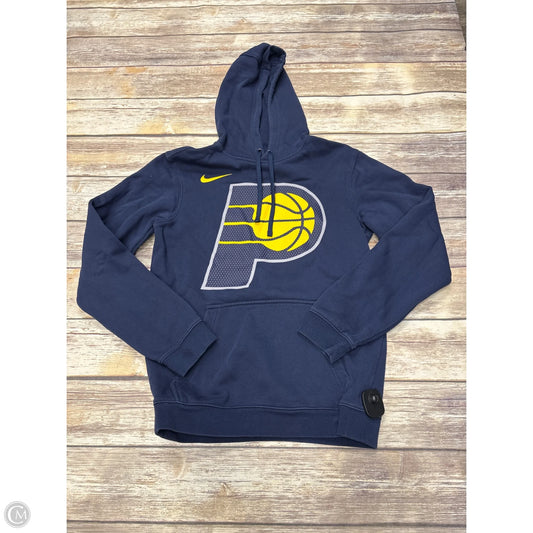 Athletic Sweatshirt Hoodie By Nike In Navy, Size: S