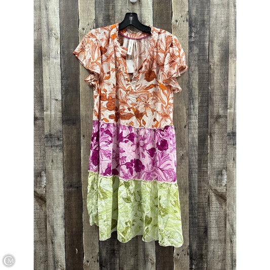 Dress Casual Midi By Anthropologie In Multi-colored, Size: L