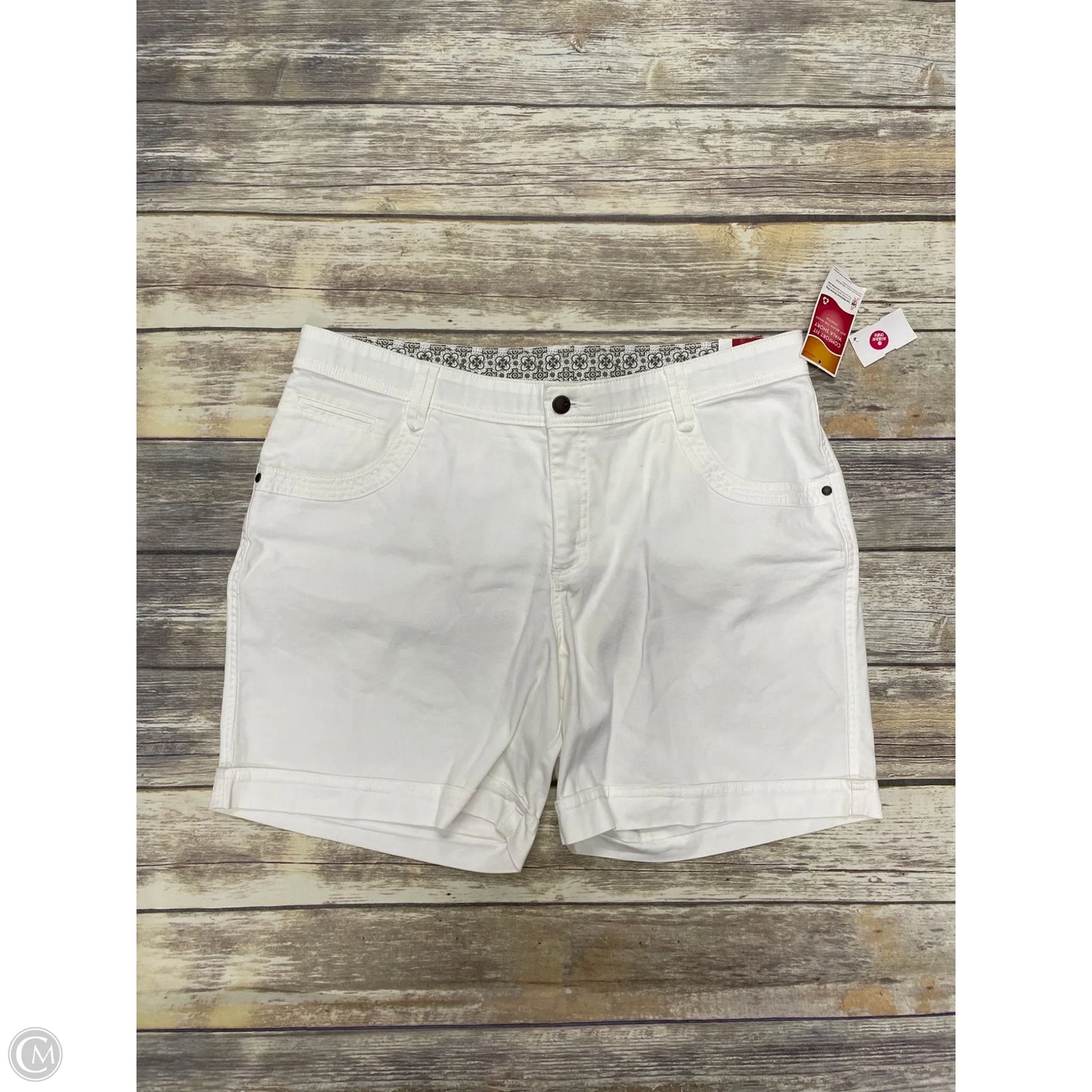 Shorts By Lee In White Denim, Size: 18