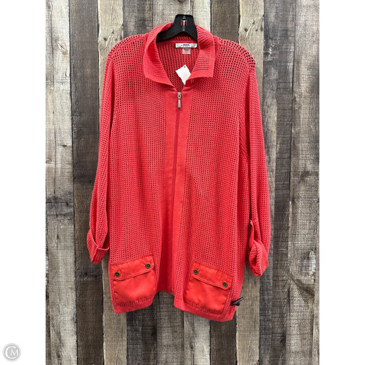 Sweater Cardigan By Alia In Coral, Size: 2x