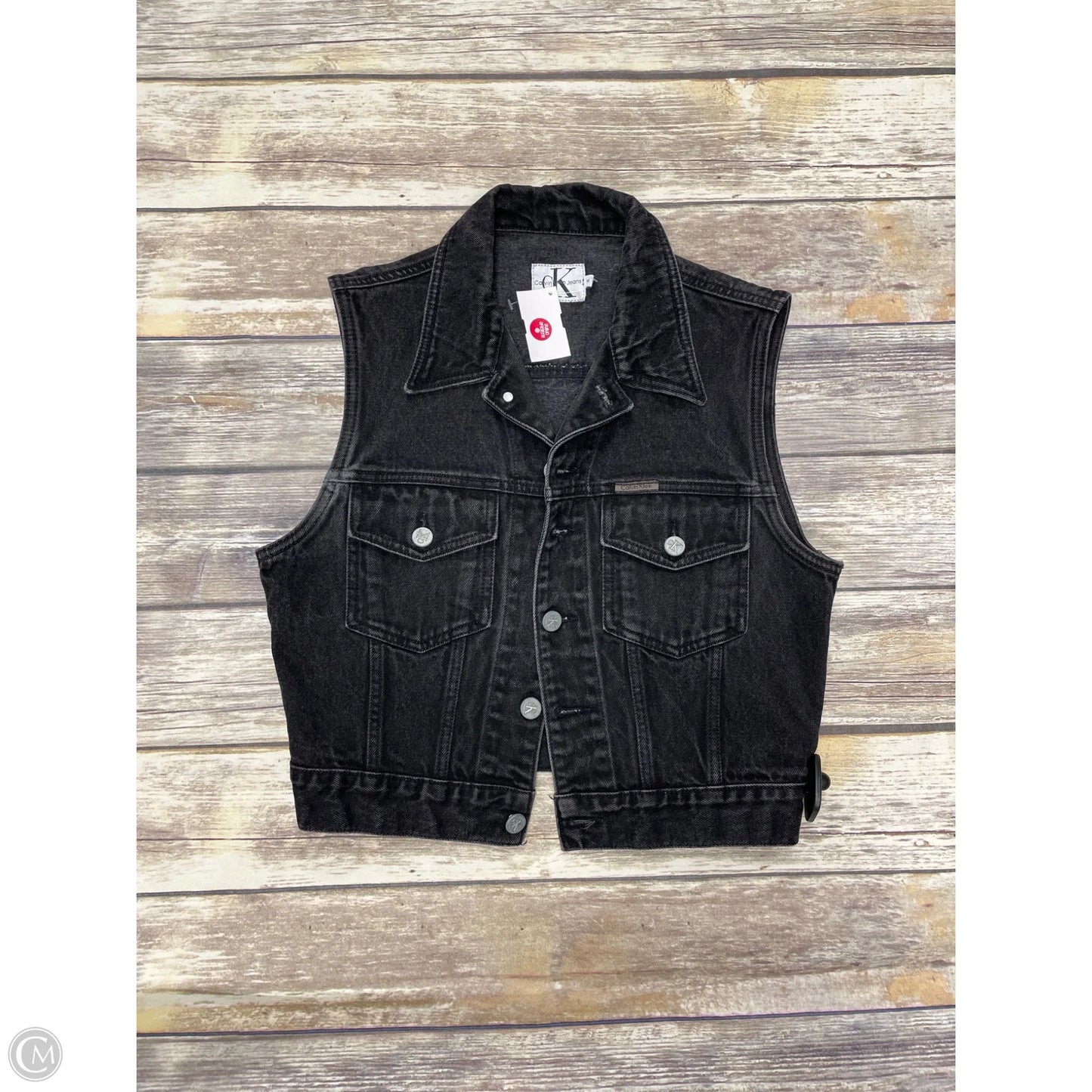 Vest Other By Calvin Klein In Black Denim, Size: M