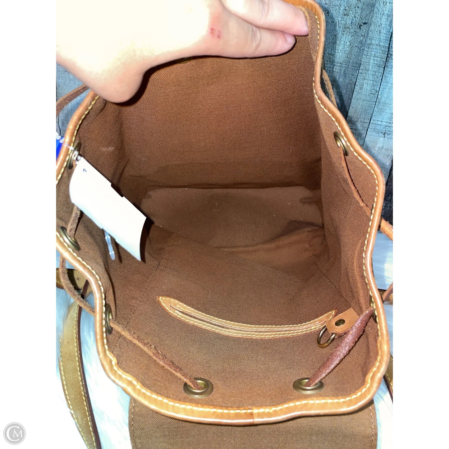 Backpack Luxury Designer By Louis Vuitton, Size: Medium
