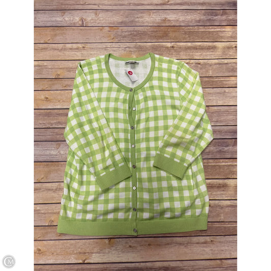 Cardigan By Christopher And Banks In Checkered Pattern, Size: Xl