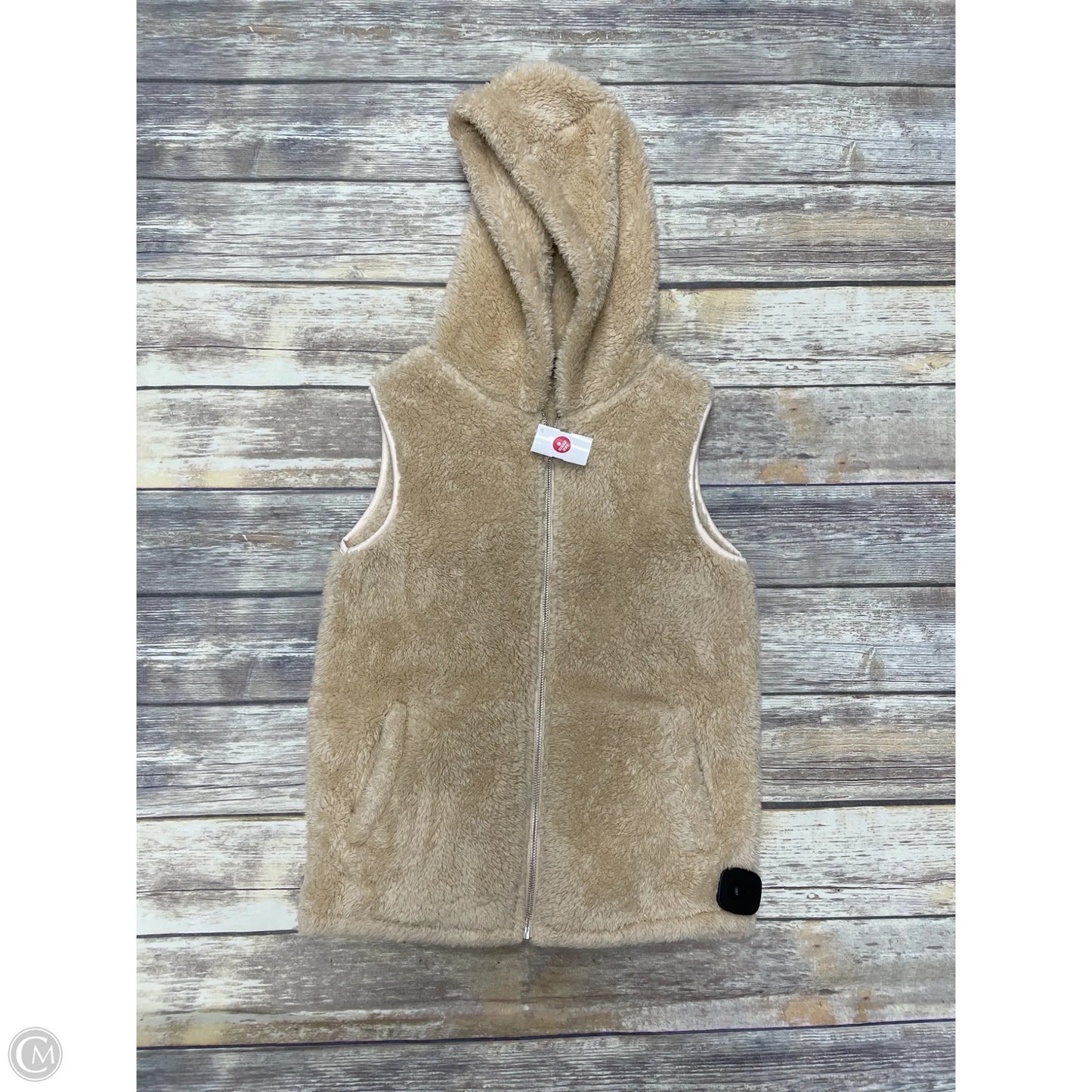 Vest Faux Fur & Sherpa By Cme In Beige, Size: S