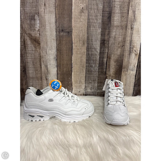 Shoes Athletic By Skechers In White, Size: 10
