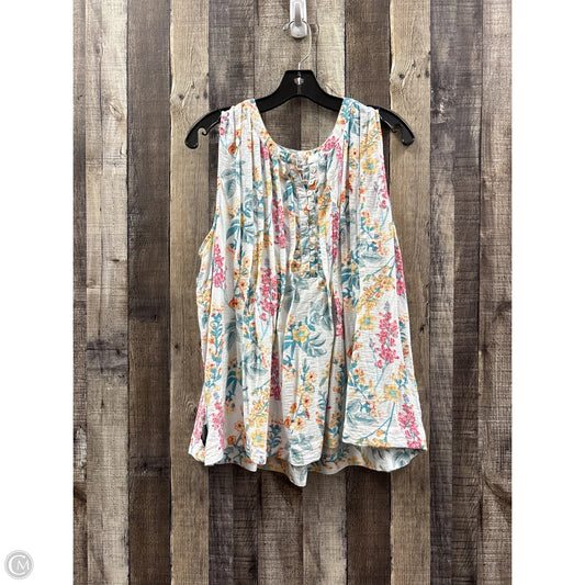 Top Sleeveless By Cme In Multi-colored, Size: L