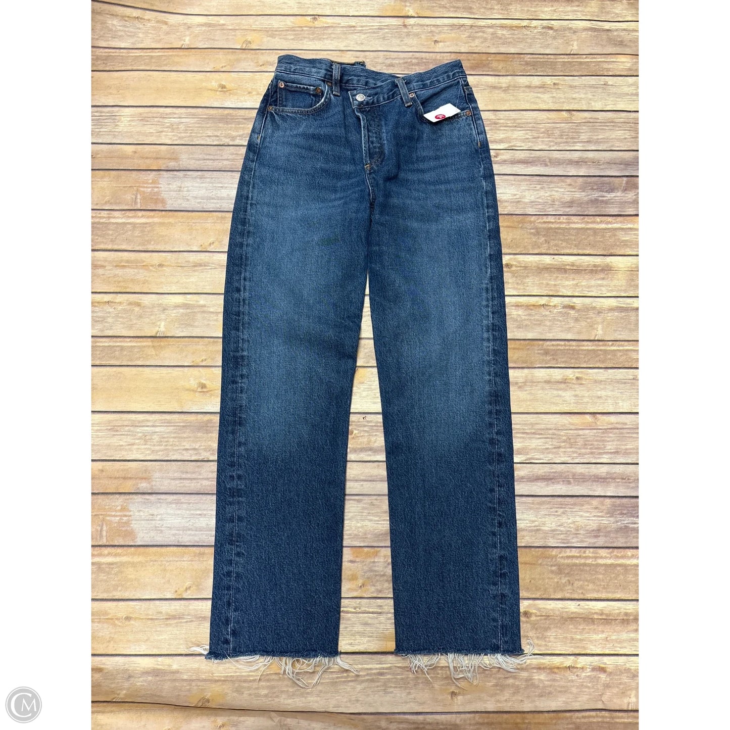 Jeans Straight By Agolde In Blue Denim, Size: 2