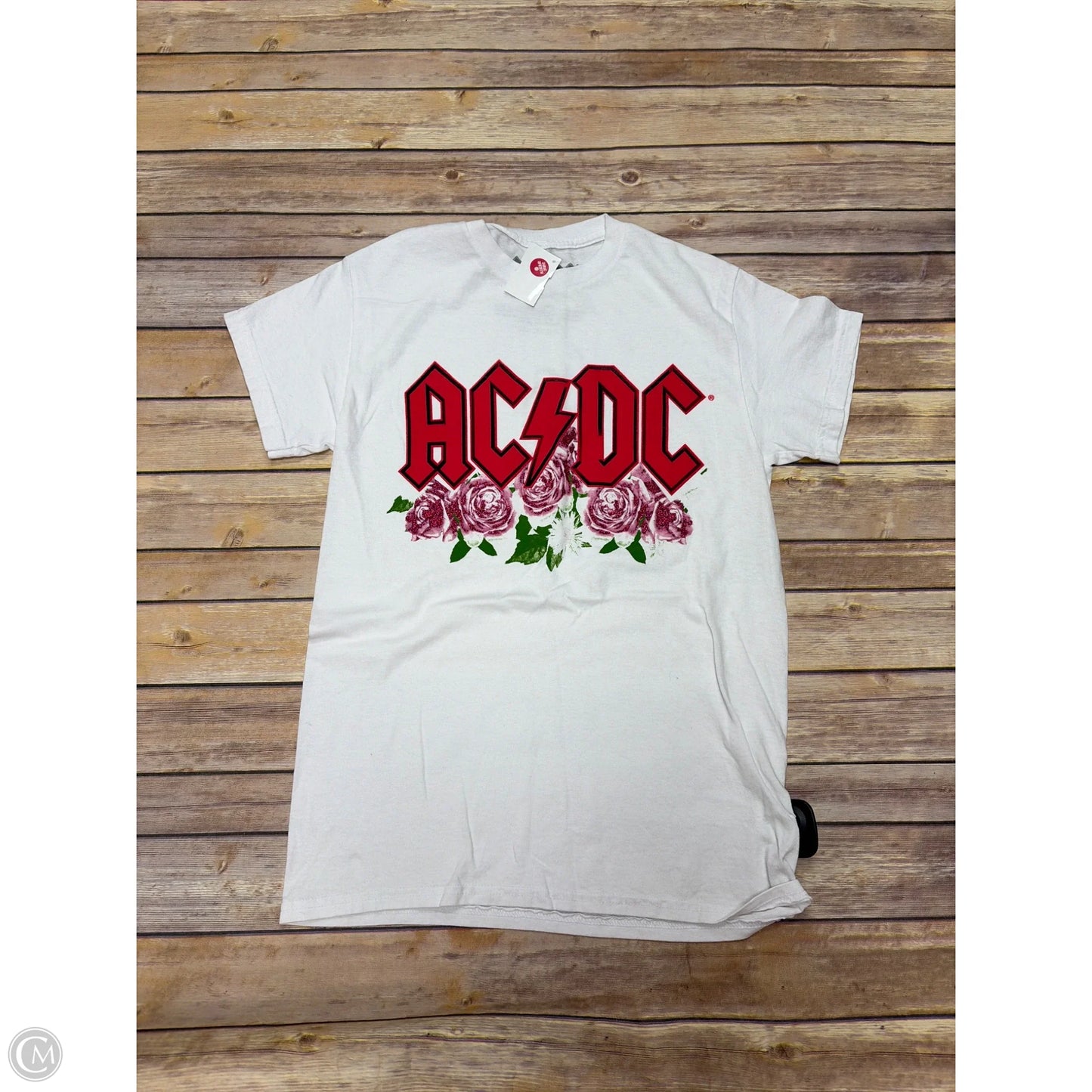 Top Short Sleeve By Cme In White, Size: S