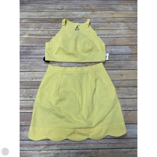 Skirt Set 2pc By Lauren James In Yellow, Size: L
