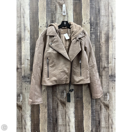 Jacket Moto By Bl-nk In Brown, Size: M