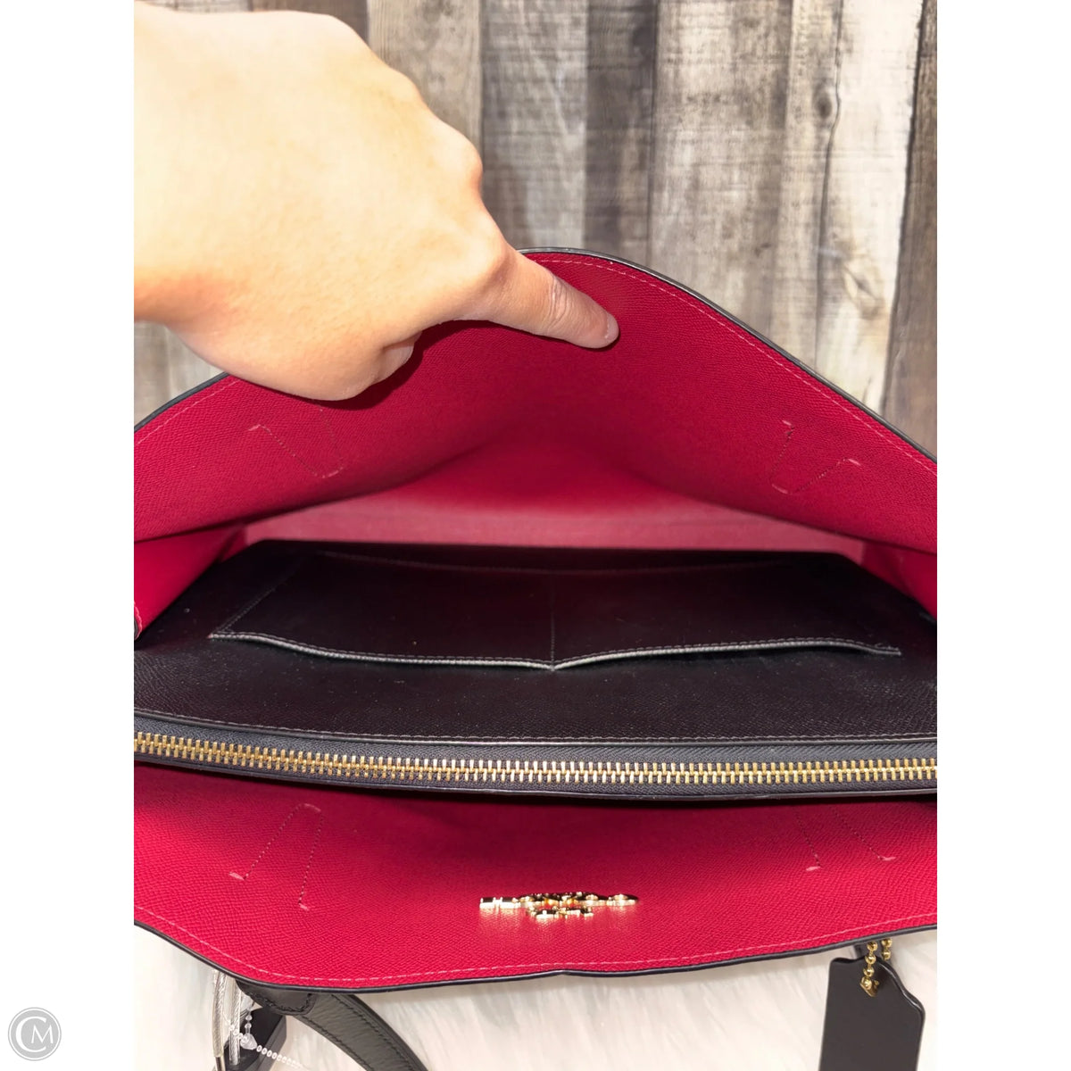 Tote Designer By Coach, Size: Large