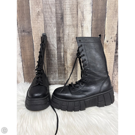 Boots Mid-calf Heels By Cmf In Black, Size: 10
