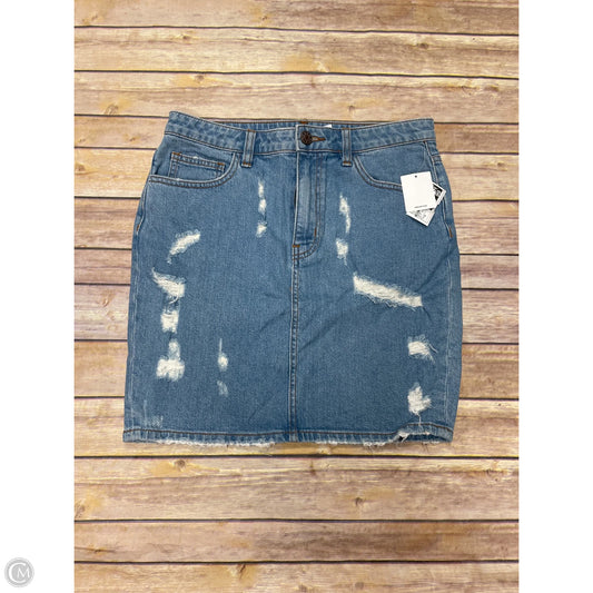 Skirt Mini & Short By Bdg In Blue Denim, Size: M