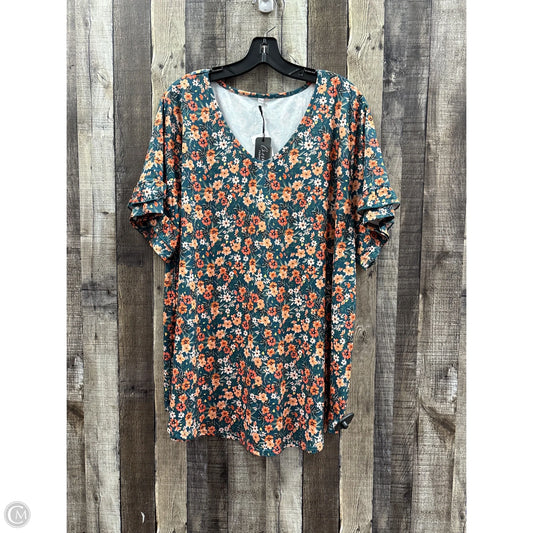 Top Short Sleeve By Cme In Multi-colored, Size: 3x