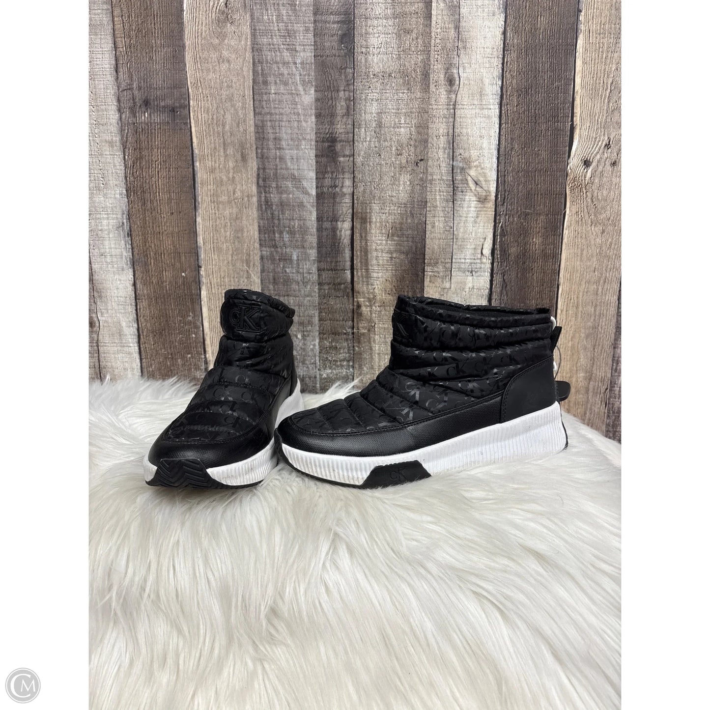 Boots Snow By Calvin Klein In Black, Size: 7.5