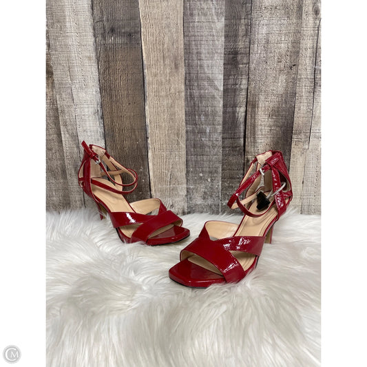 Sandals Heels Stiletto By Adrienne Vittadini In Red, Size: 8