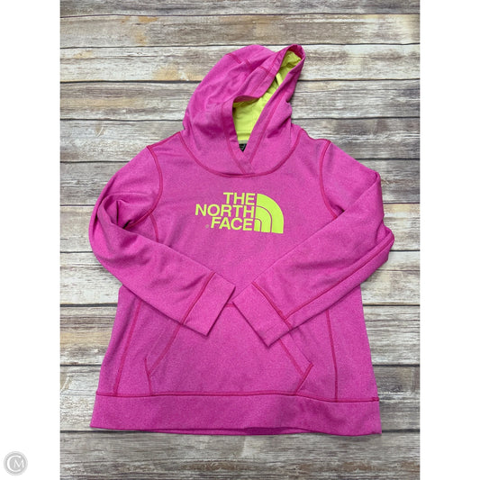 Athletic Sweatshirt Hoodie By The North Face In Pink, Size: L