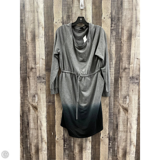 Dress Casual Midi By Torrid In Black & Grey, Size: L