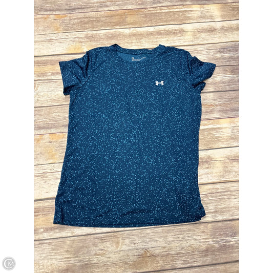 Athletic Top Short Sleeve By Under Armour In Blue, Size: L