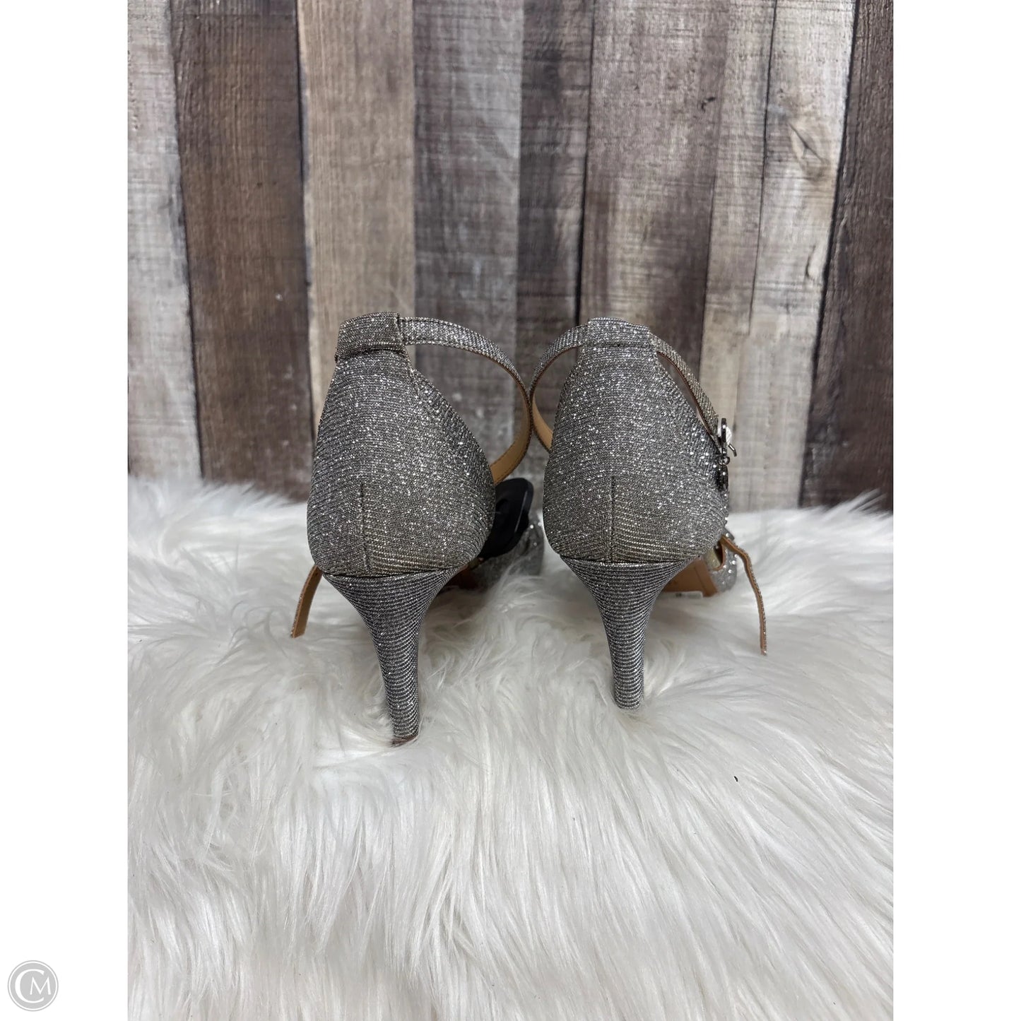 Shoes Heels Stiletto By Cme In Gold & Silver, Size: 10