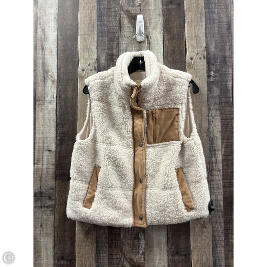 Vest Faux Fur & Sherpa By Thread And Supply In Cream, Size: S