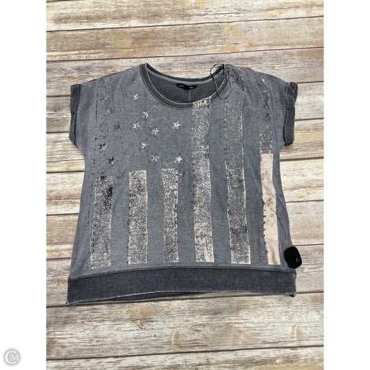 Top Short Sleeve By Rock And Republic In Grey, Size: L