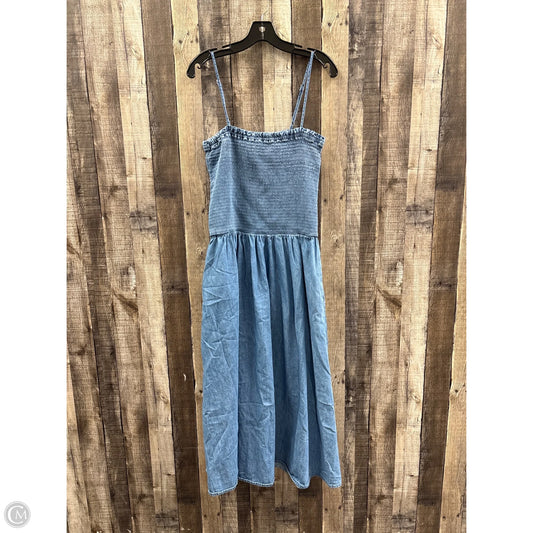 Dress Casual Maxi By Loft In Blue Denim, Size: L