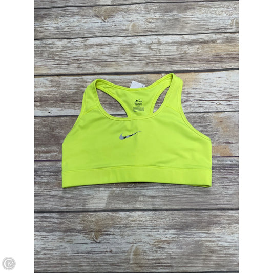 Athletic Bra By Nike In Yellow, Size: S