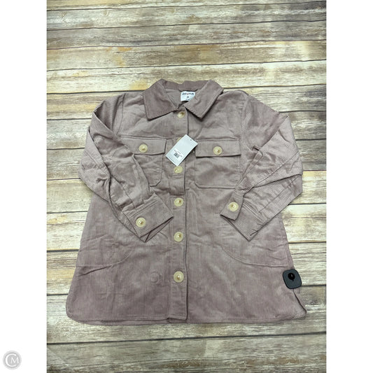 Jacket Shirt By Cme In Taupe, Size: M