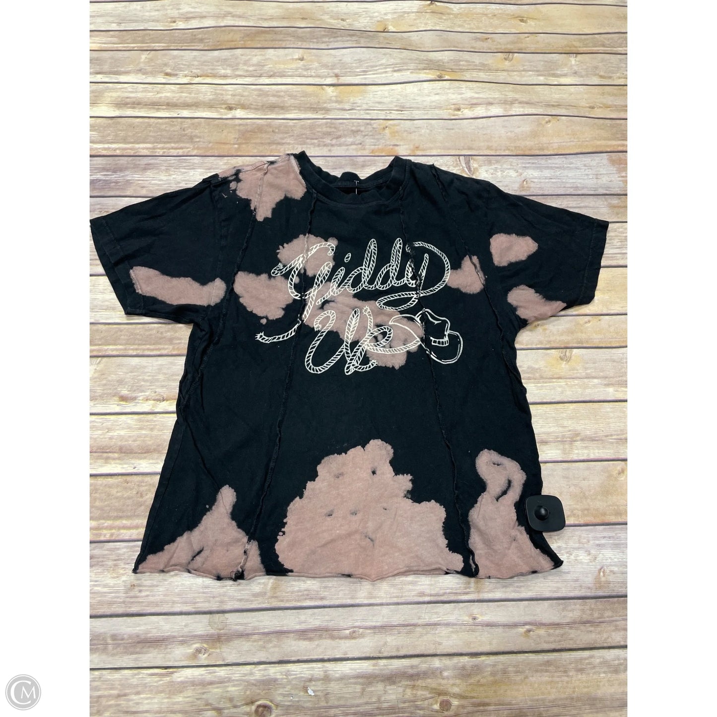 Top Short Sleeve By Cme In Tie Dye Print, Size: M