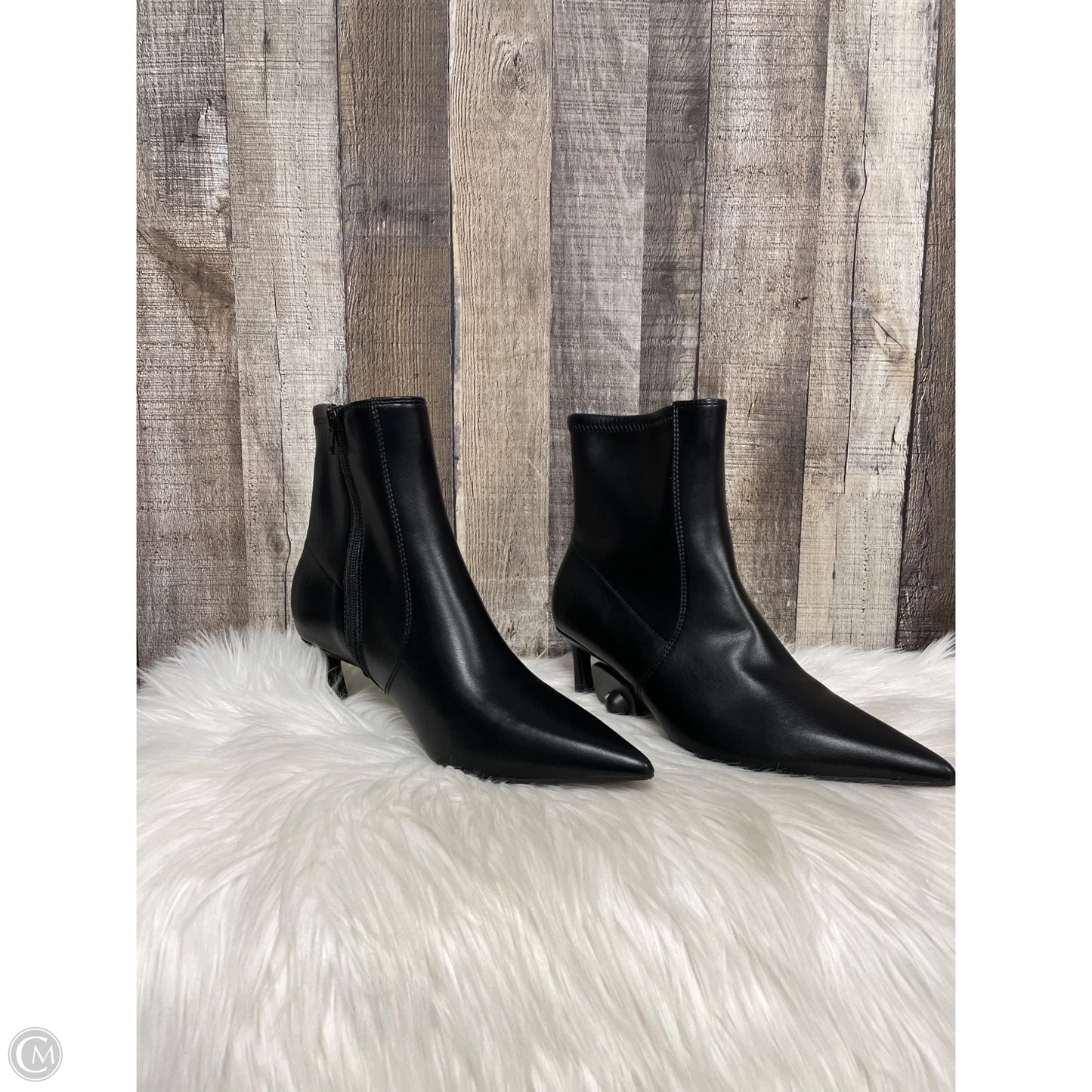 Boots Ankle Heels By Apt 9 In Black, Size: 8