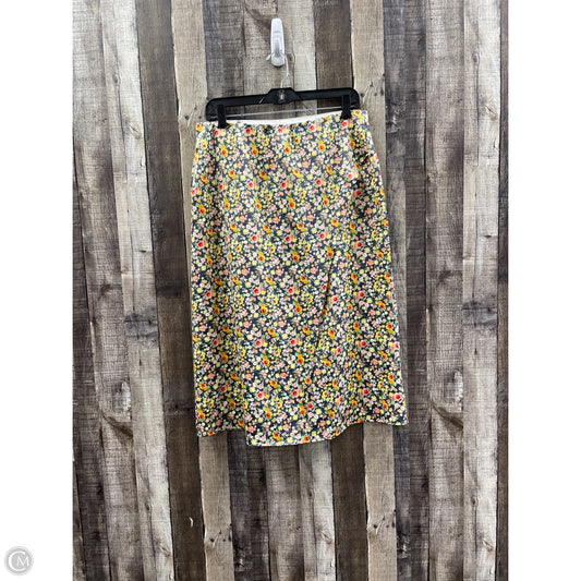 Skirt Midi By Loft In Floral Print, Size: M