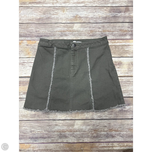Skirt Mini & Short By Bcbgeneration In Green Denim, Size: M