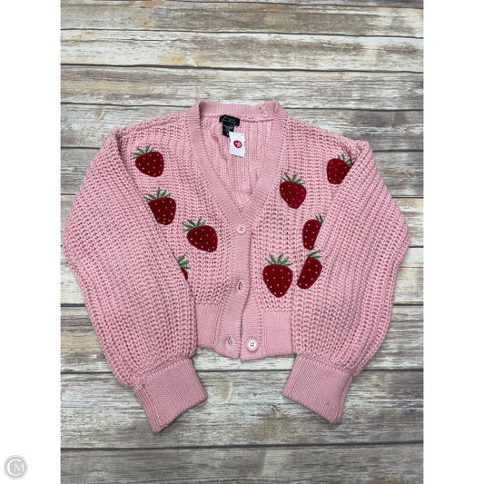Sweater Cardigan By Cme In Pink, Size: S