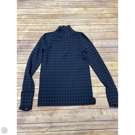 Athletic Top Long Sleeve Collar By Cmf In Navy, Size: S
