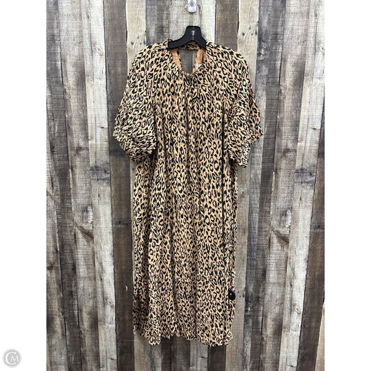 Dress Casual Maxi By Anthropologie In Animal Print, Size: 2x