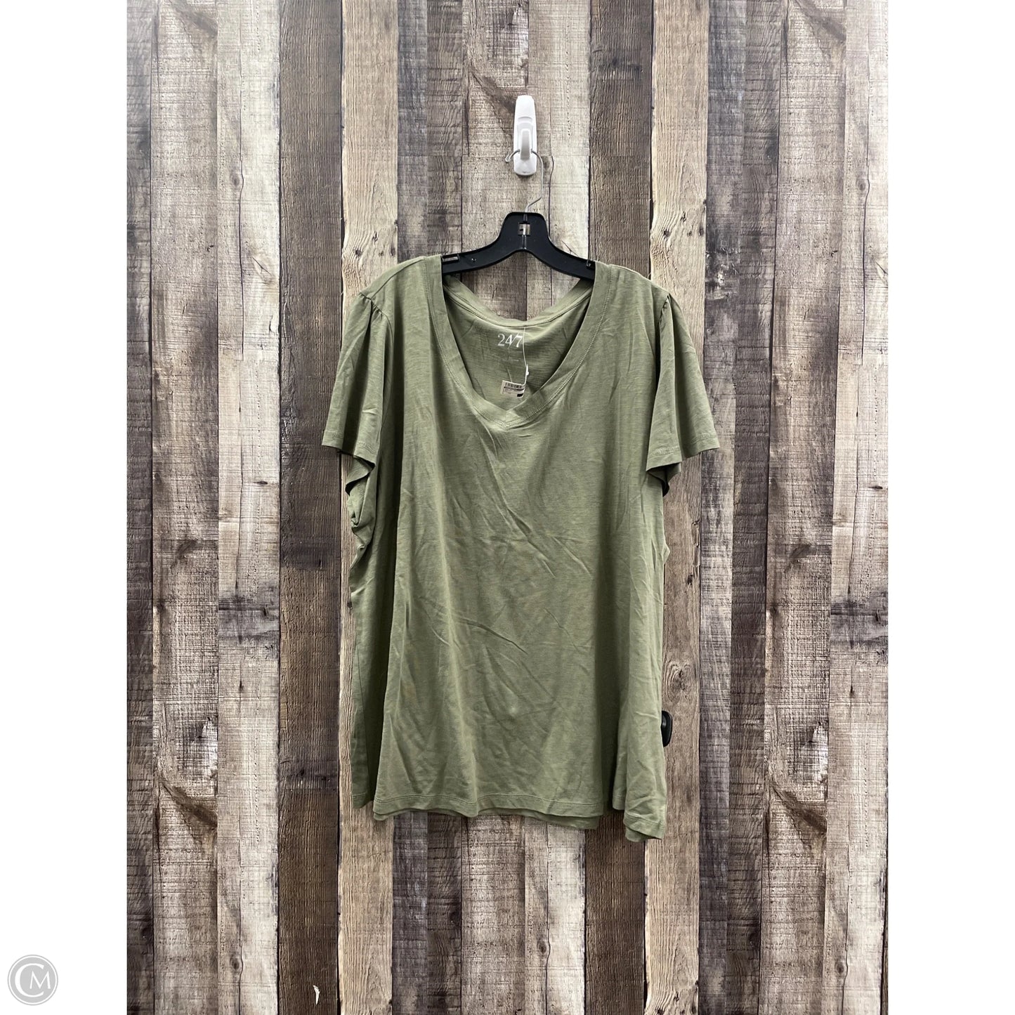 Top Short Sleeve Basic By Maurices In Green, Size: 2x