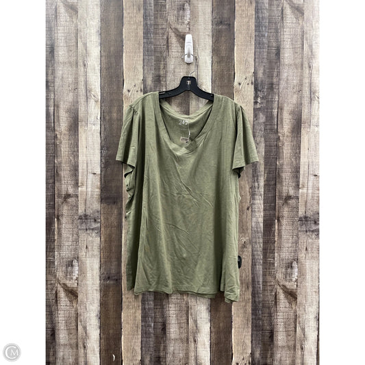 Top Short Sleeve Basic By Maurices In Green, Size: 2x