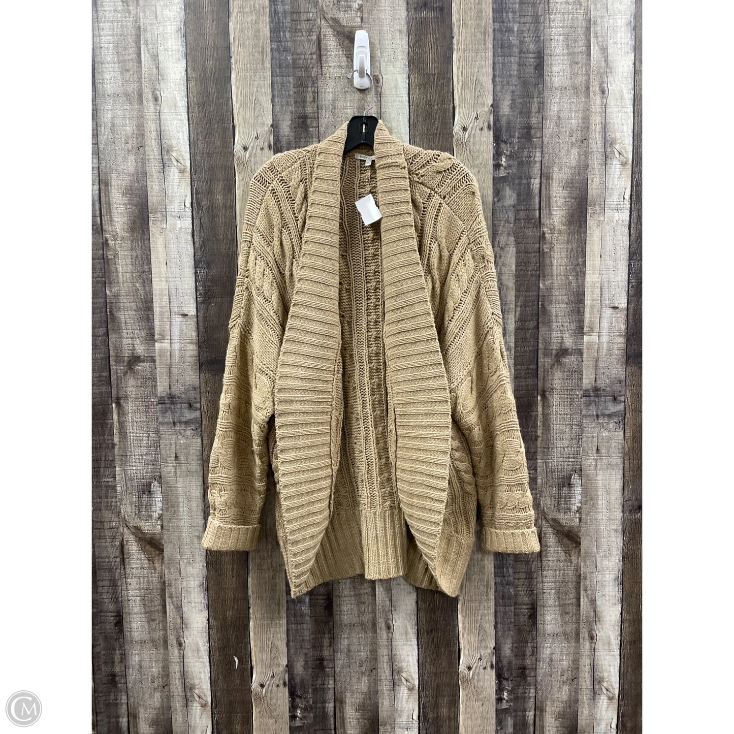 Sweater Cardigan By Cme In Tan, Size: 2x