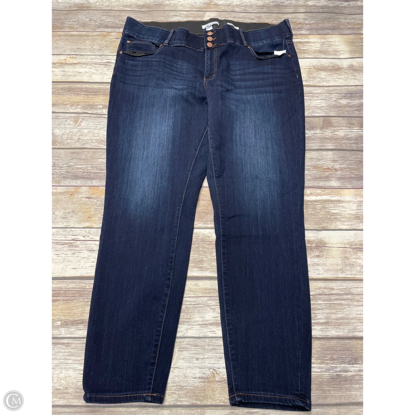 Jeans Skinny By A Beautiful Soul In Blue Denim, Size: 22