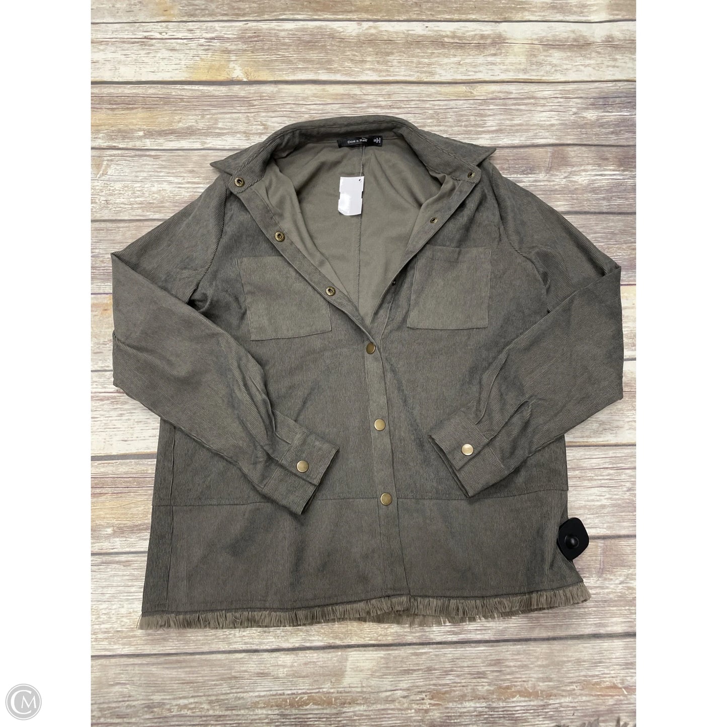 Jacket Shirt By Doe & Rae In Green, Size: S