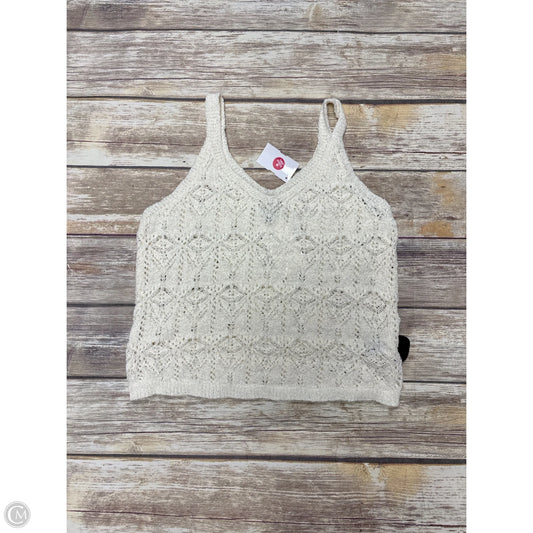 Top Sleeveless By A New Day In Cream, Size: S