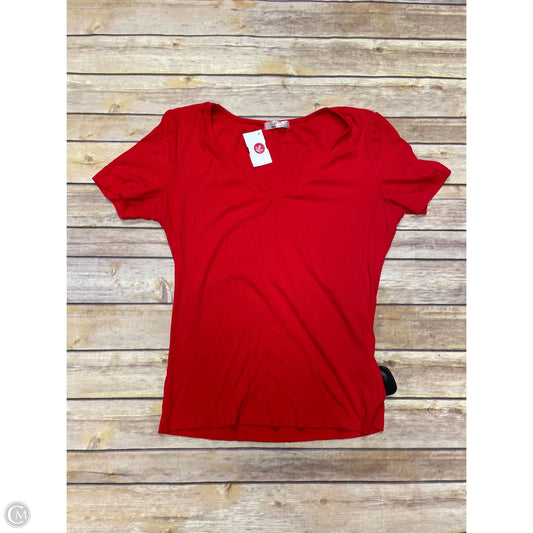 Top Short Sleeve Basic By Cme In Red, Size: L