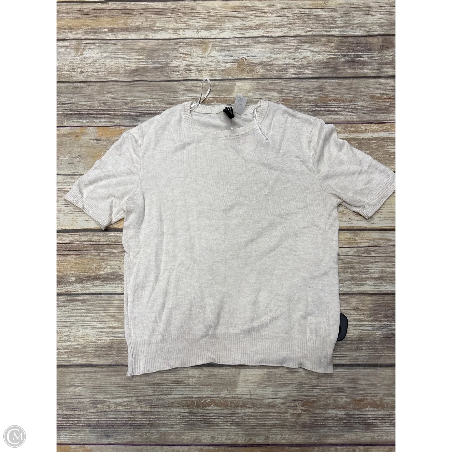 Sweater Short Sleeve By Divided In Black, Size: S