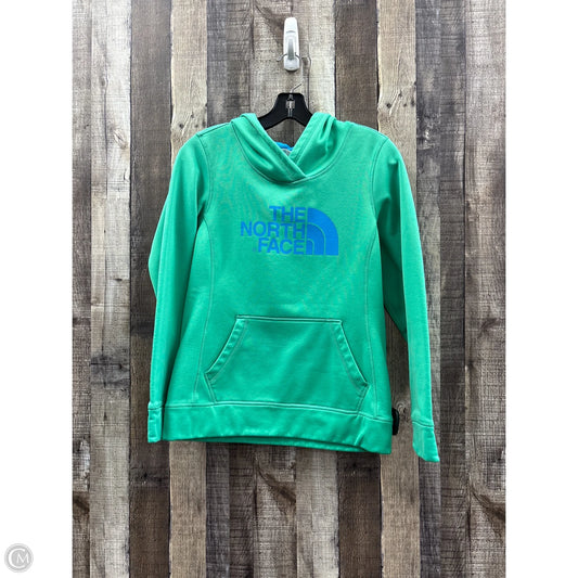 Athletic Sweatshirt Hoodie By The North Face In Green, Size: S