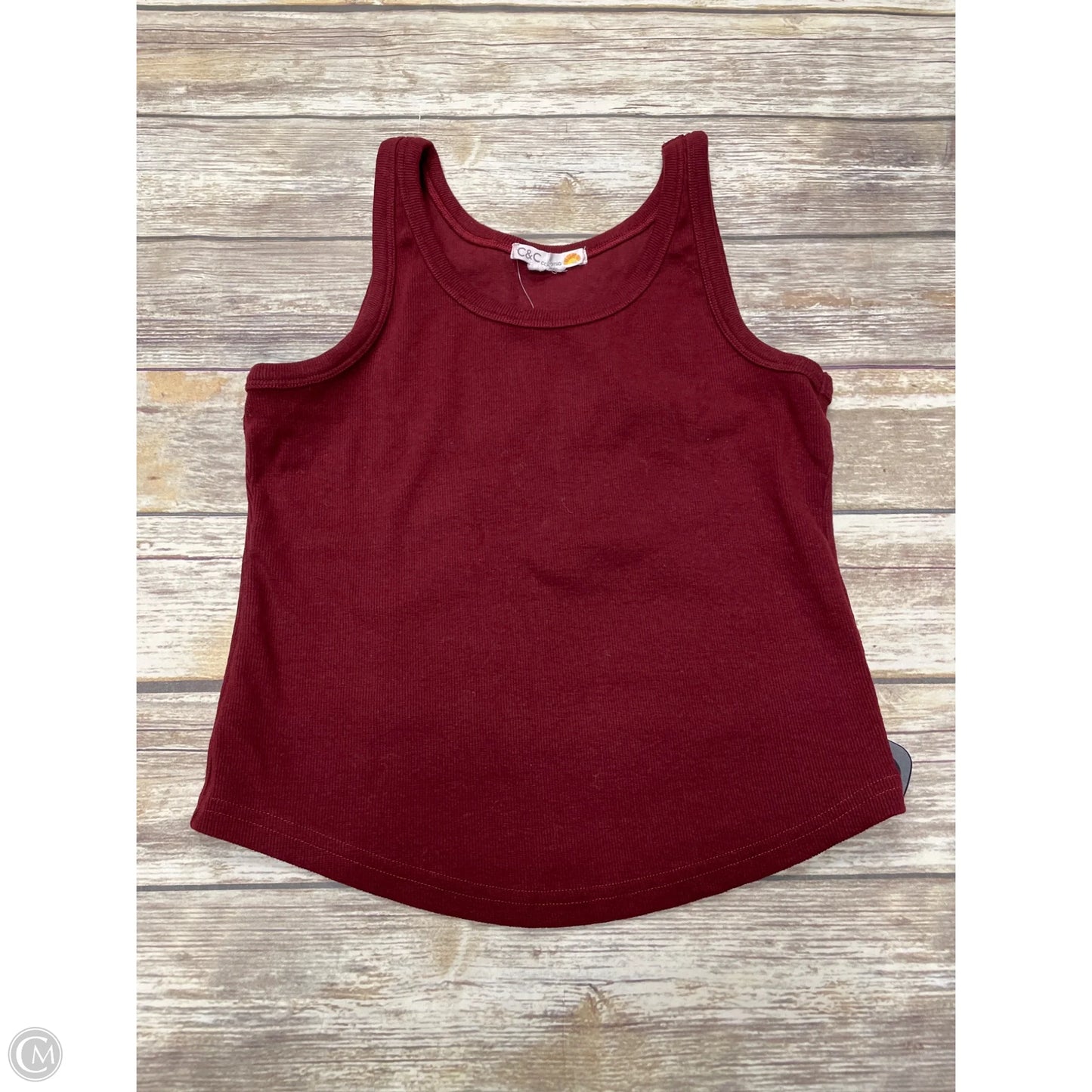 Tank Top By C And C In Maroon, Size: S