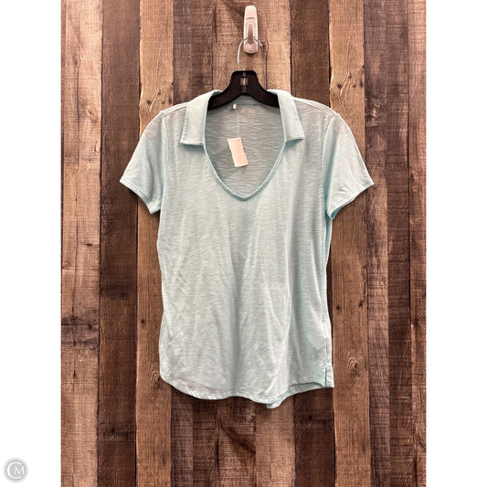 Athletic Top Short Sleeve By Adidas In Blue, Size: S
